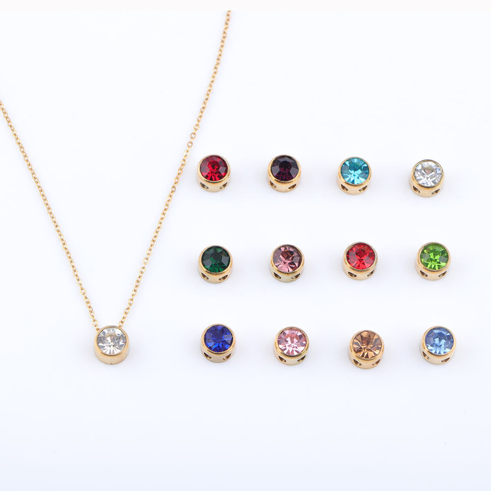 Stainless Steel 12 Birthstones - Birth Flower Necklace recension och pris