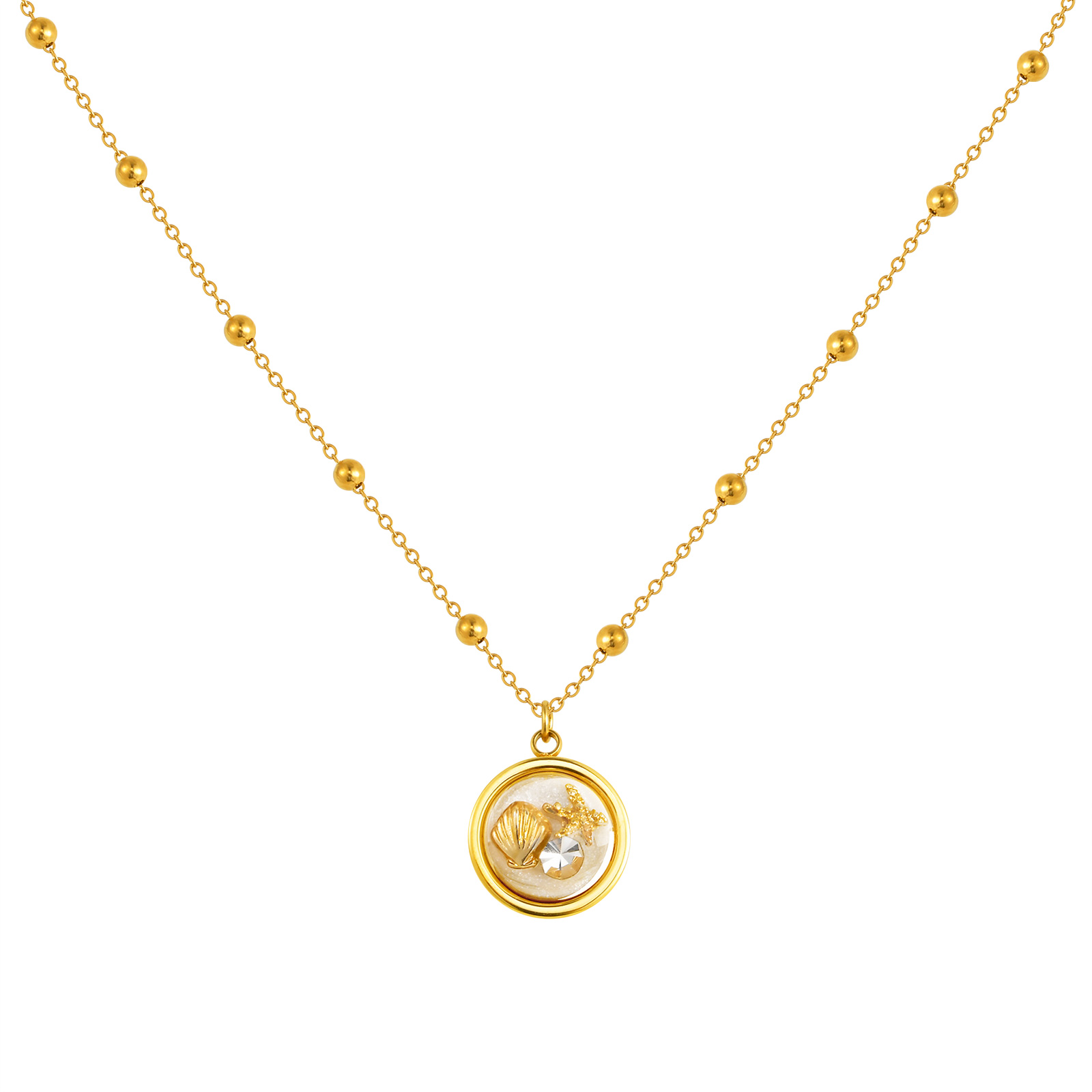 Women's Round Necklace with Sh - Birth Flower Necklace recension och pris