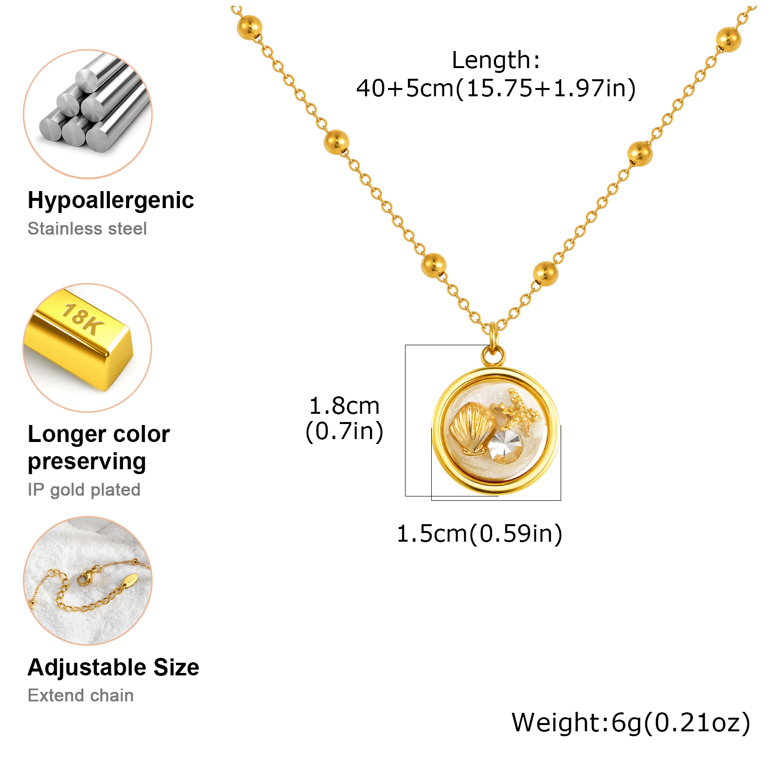 Women's Round Necklace with Sh - Birth Flower Necklace recension och pris