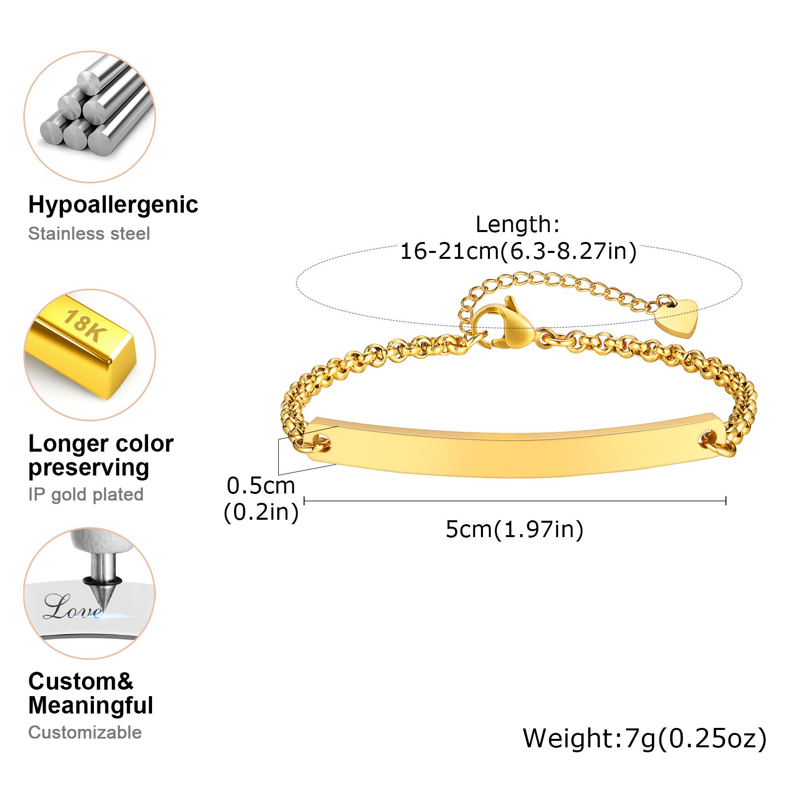 Personalized Name Bar Bracelet - Coordinates Bracelet recension och pris